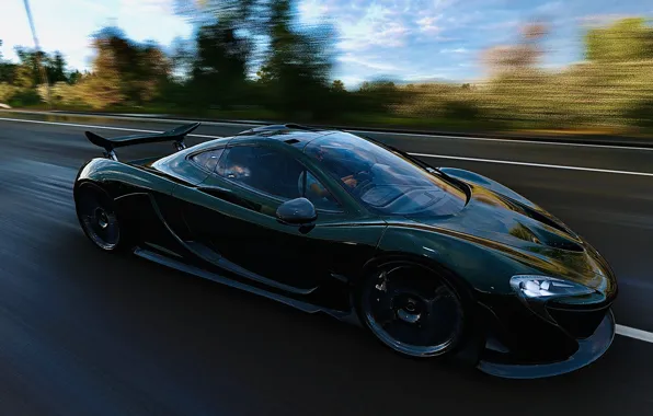 McLaren, HDR, Game, Trees, Highway, McLaren P1, UHD, P1