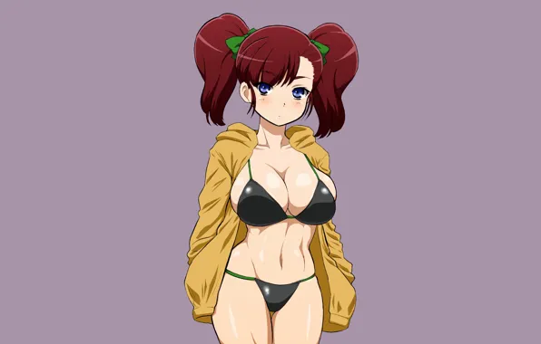 Girl, sexy, cleavage, long hair, boobs, anime, beautiful, pretty