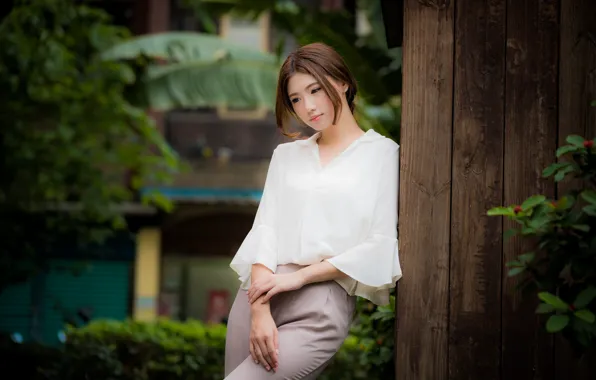 Девушка, азиатка, милашка