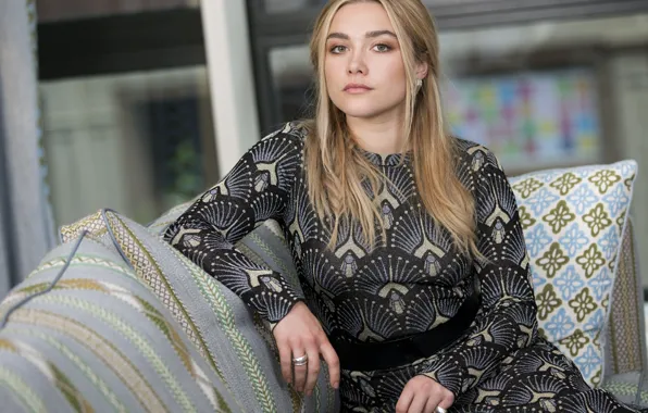 Макияж, актриса, hair, Florence Pugh, Флоренс Пью