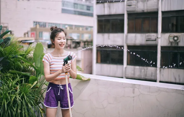 Beautiful, Asian, Model, Smile, Woman, Pretty, Japanese, Outdoor