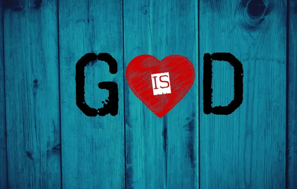 Red, love, heart, wood, God, Jesus, christianity, blue electric