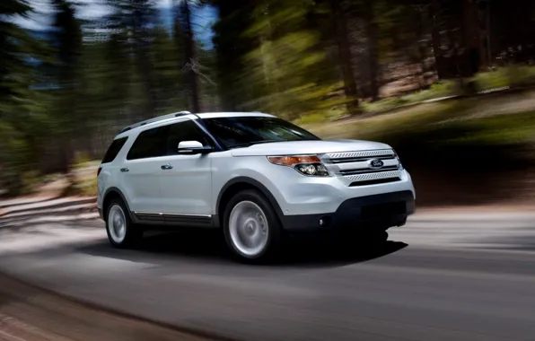 Ford, Auto, explorer, trassa, les
