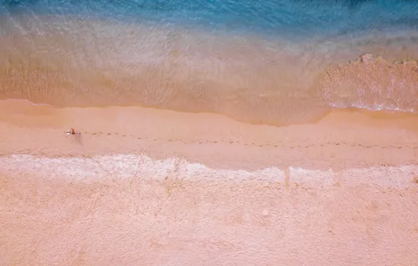 Картинка песок, море, берег, побережье