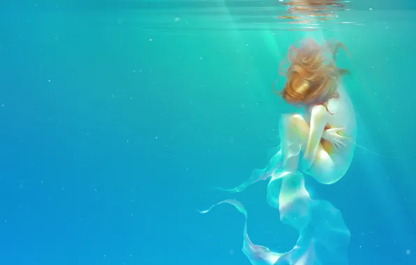 Картинка русалка, под водой, by nevs28