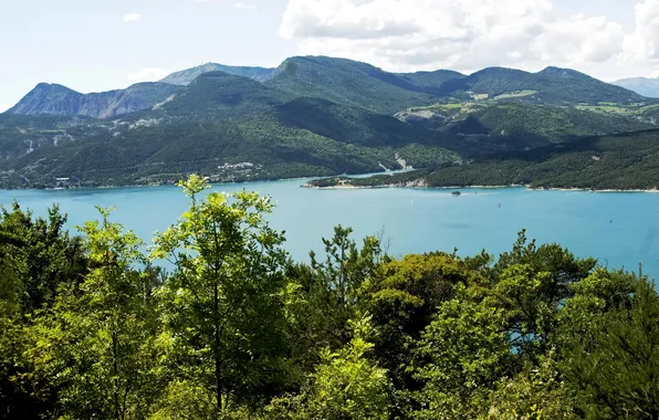 Картинка горы, озеро, Франция, Альпы, Le Sauze du Lac