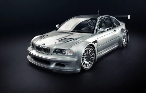 Картинка тюнинг, бмв, серебристый, BMW, E46, silvery, обвес