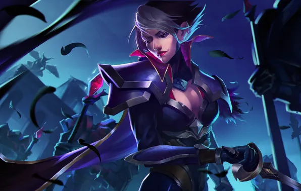 Девушка, арт, Fiora, League Of Legends