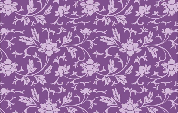 Цветы, фон, узор, Purple, Wallpaper, Background, Floral