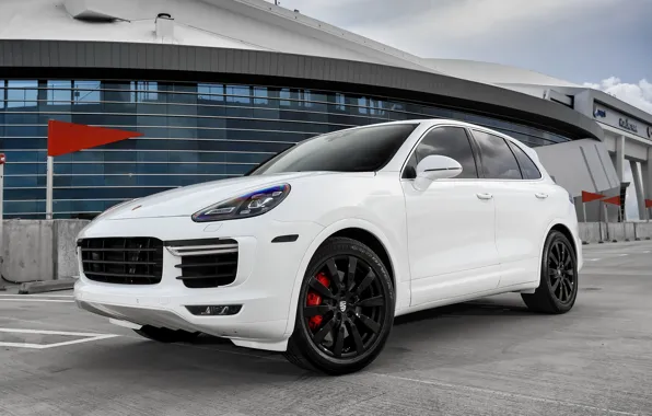 Картинка Porsche, White, Turbo, Cayenne