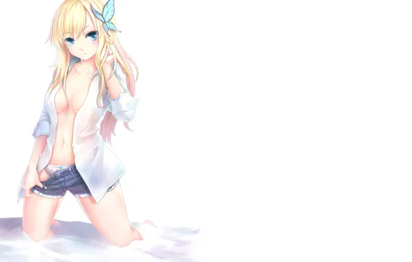 Белый, девушка, фон, anime, boku wa tomodachi ga sukunai, kashiwazaki sena, a, rt
