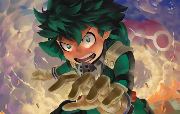 Аниме, арт, парень, Boku no Hero Academia, Моя геройская академия