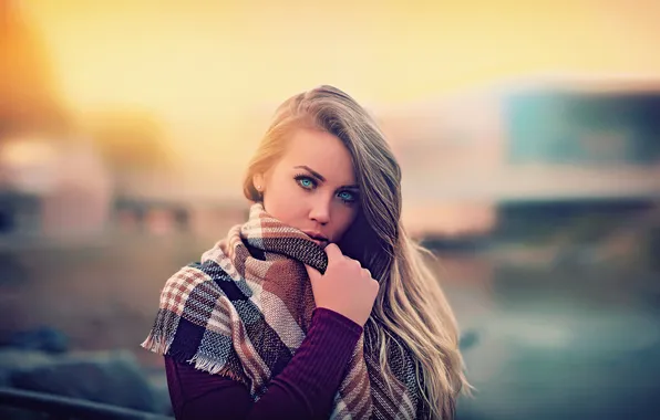 Девушка, модель, портрет, long hair, model, portrait, looking at viewer, photoshopped