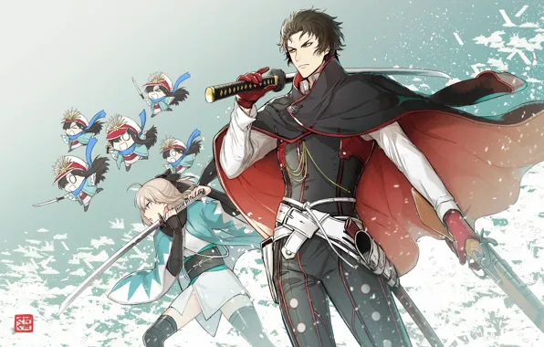 Меч, аниме, арт, парень, fate grand order