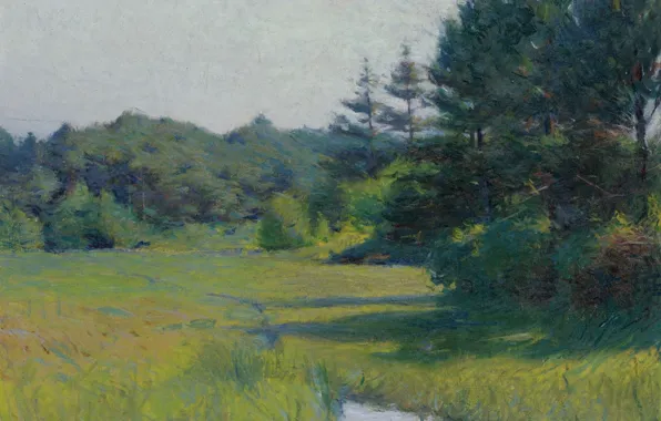Пейзаж, картина, Речная Сцена, Frank Weston Benson, Фрэнк Бенсон