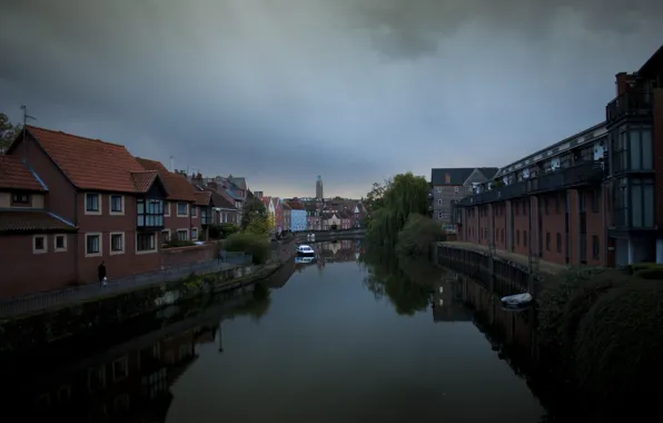 England, River, River Wensum, Norwich, River View