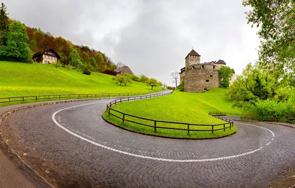 Картинка дорога, природа, Liechtenstein, Vaduz