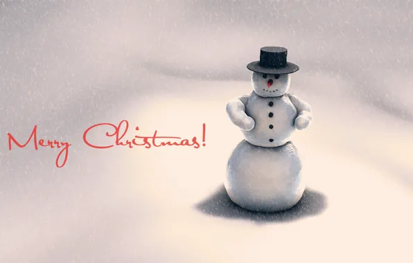 Картинка холод, зима, снег, праздник, новый год, снеговик, new year, holiday