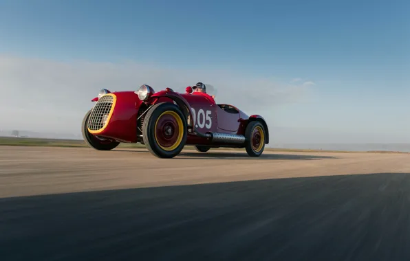 Дорога, Скорость, Утро, Classic, 1950, Classic car, Sports car, Giannini 750 Sport