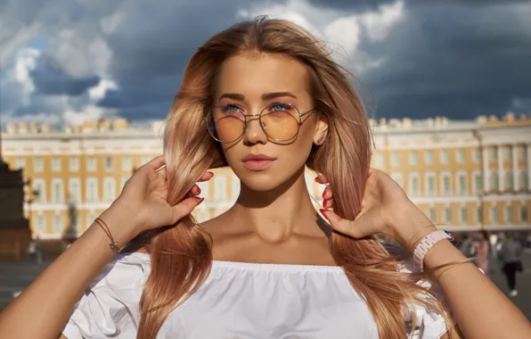 Девушка, волосы, очки, Артемий Мостовой, Анастасия Журавлева