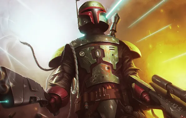 Картинка Star Wars, warrior, boba fett, bounty hunter