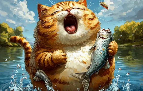 Кошка, Кот, ИИ арт