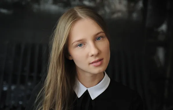 Black, blue eyes, beautiful, model, face, looking at camera, Nimfa