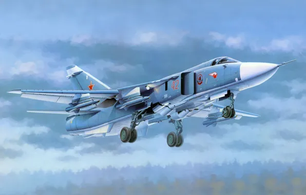Картинка арт, бомбардировщи, Су - 24М