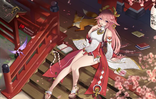 Gadis seksi, dampak genshin, yae miko genshin impact