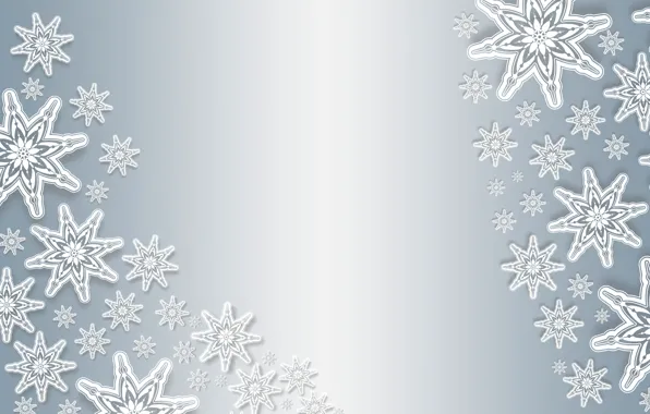 Картинка зима, снег, снежинки, фон, Christmas, winter, background, snow