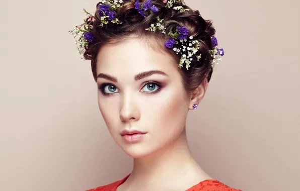 Картинка глаза, взгляд, девушка, цветы, Саша, Oleg Gekman