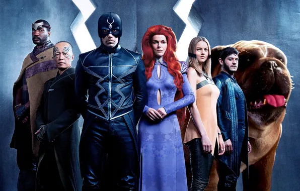 Red, moon, logo, big, alien, dog, man, Marvel