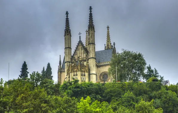 Картинка город, фото, Германия, собор, храм, монастырь, Apollinaris Kirche Remagen