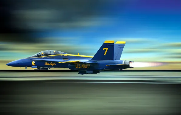 Картинка авиация, самолёт, blue angels