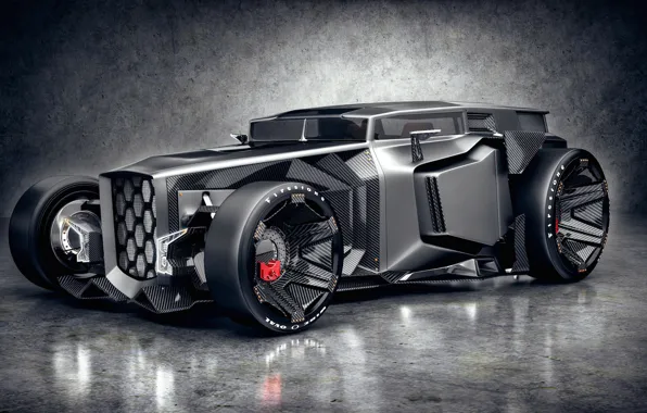 Lamborghini, concept, black, Rat, Rod