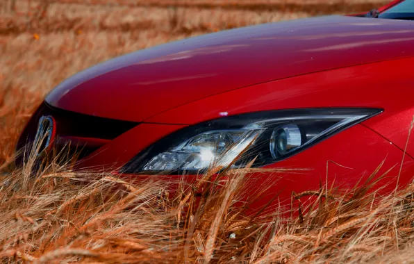Картинка Красная, Колосья, Фары, Mazda 6