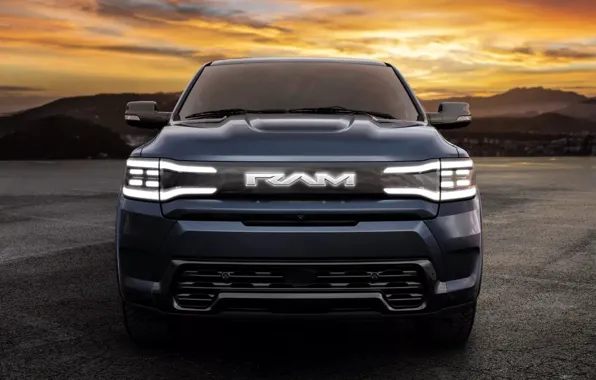 Картинка облака, вид спереди, Ram, 2025, Ram 1500 REV Tungsten