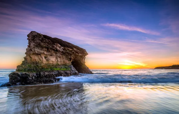 Море, пейзаж, скалы