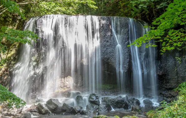 Картинка вода, природа, поток, Водопад