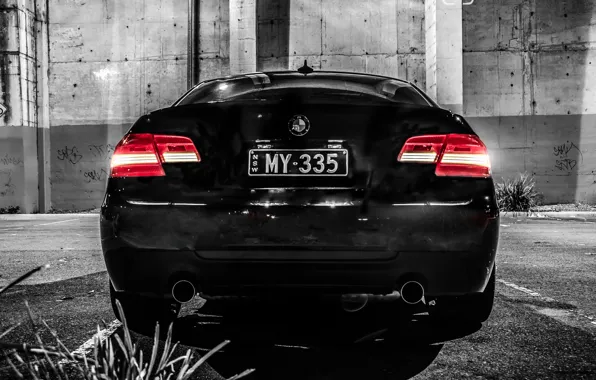 Картинка E90, 335, black, черная, 3 серия, BMW, бмв