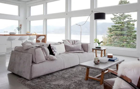Интерьер, кухня, Canada, гостиная, столовая, by Ritchie Construction, Naramata Bench House, Penticton