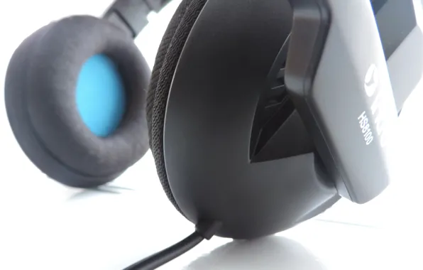 Чёрный, Макро, Наушники, белый фон, микрофон, headset