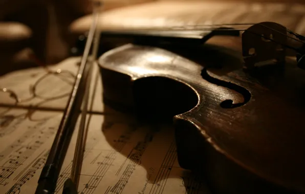 Ноты, музыка, скрипка
