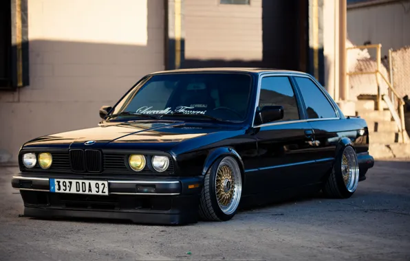 Черный, бмв, BMW, black, e30, 325si