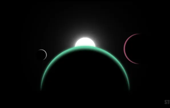 Космос, звезда, планеты, space, wallpaper, star, planets, planet