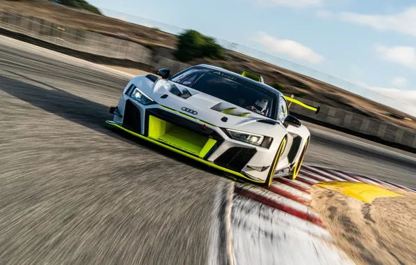 Audi, Скорость, Поворот, Асфальт, Трасса, Audi R8, GT2, LMS