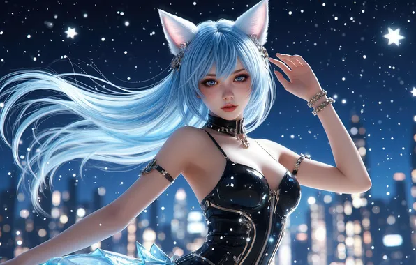 Картинка girl, wlwp, anime, naco, cat