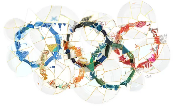 Осколки, кольца, олимпиада, символ, Kintsugi 2020