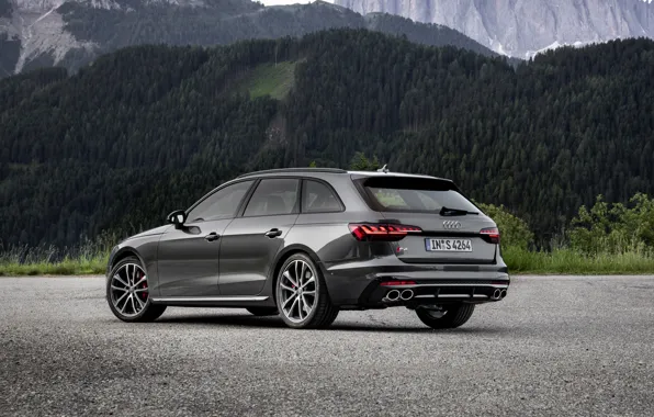 Audi, стоянка, сбоку, универсал, 2019, A4 Avant, S4 Avant