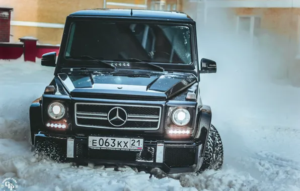 Картинка зима, снег, Mercedes-Benz, фотограф, перед, photography, photographer, Geländewagen
